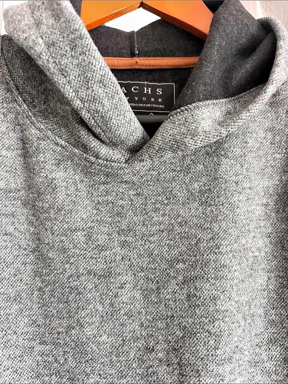 Jachs New York Wool Blend Pullover Hoodie Men's Gray - Picture 5 of 8